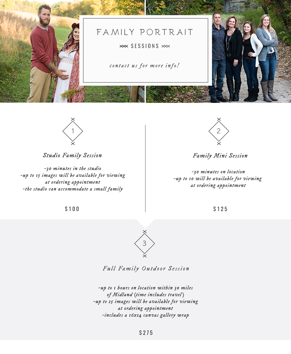 Melissa Lile Photography Family Portrait Session Pricing